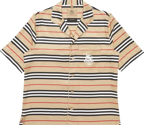 Buy Supreme x Burberry Icon Stripe Silk Pyjama Shirt (Burberry 